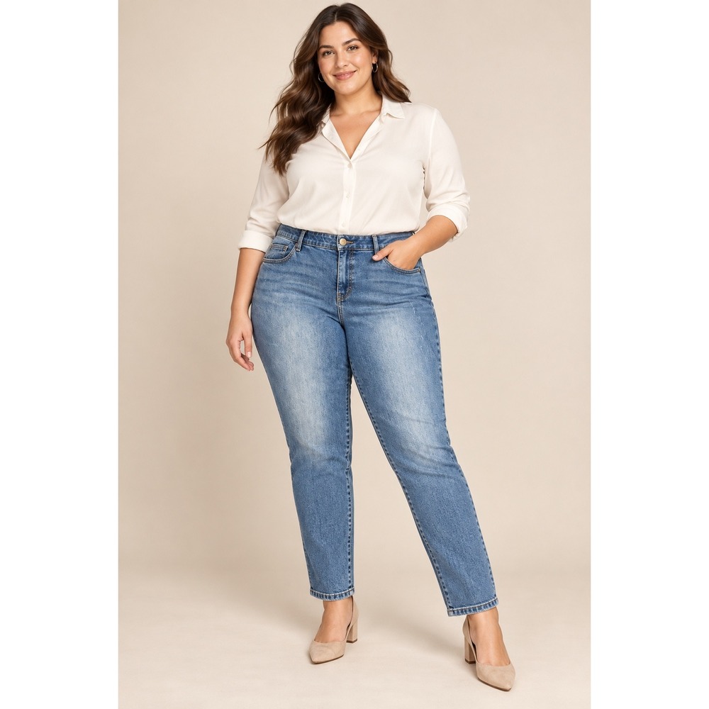 Wit & Wisdom Jeans Ab-solution Straight Leg Light Blue 18W LN31327XH